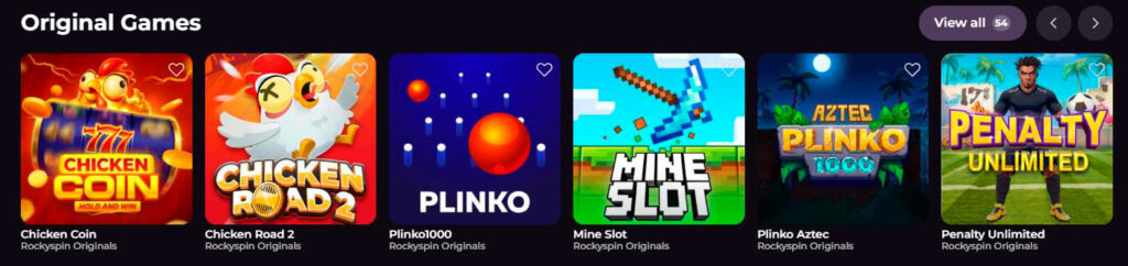 original games rockyspin casino